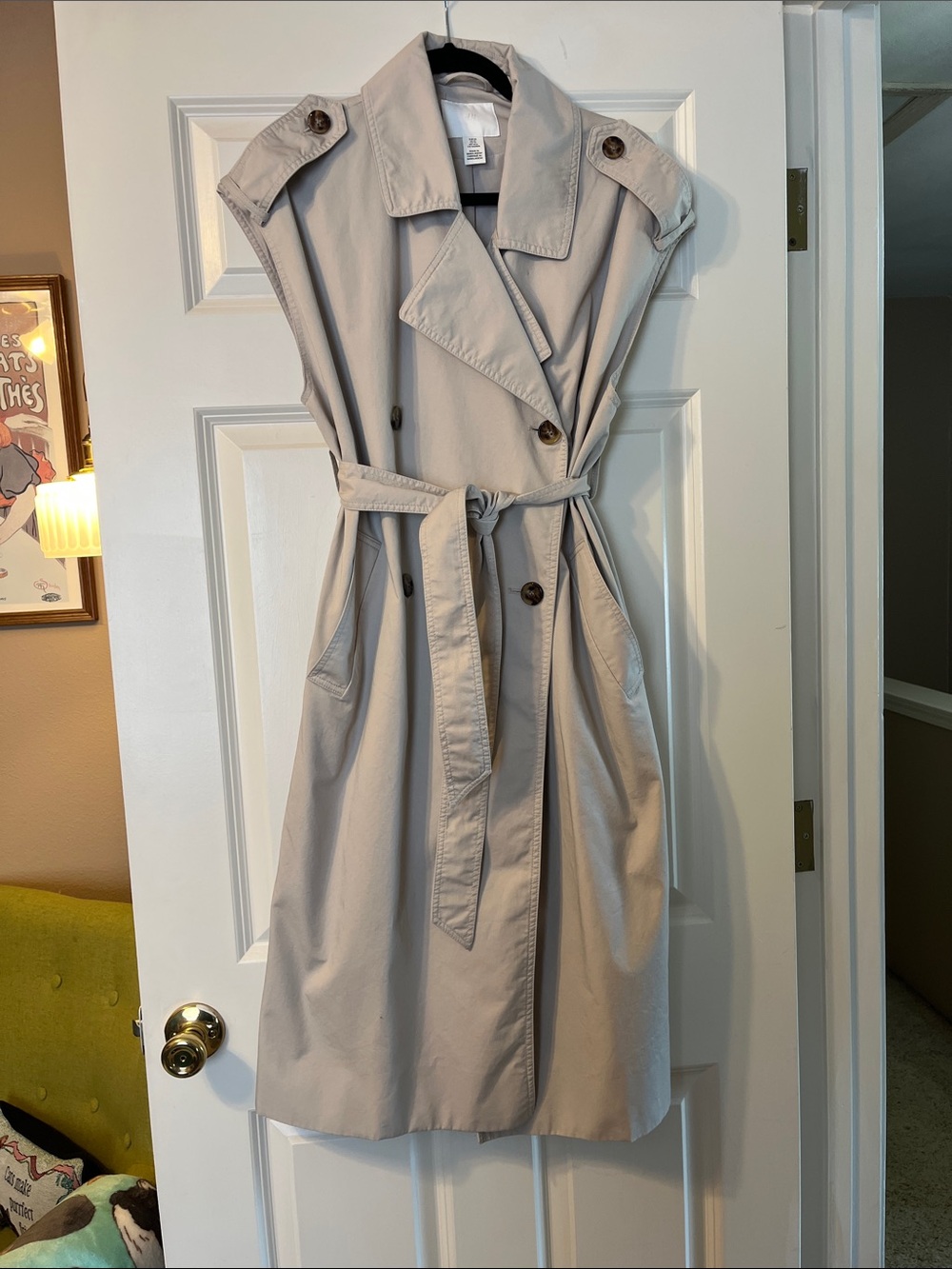 H&M Sleeveless Trench Vest - Light Taupe